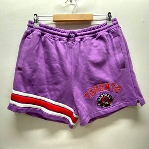 NBA Toronto Raptors OG Fleece Shorts Men's Large Purple HWC Mitchell & Ness NWOT